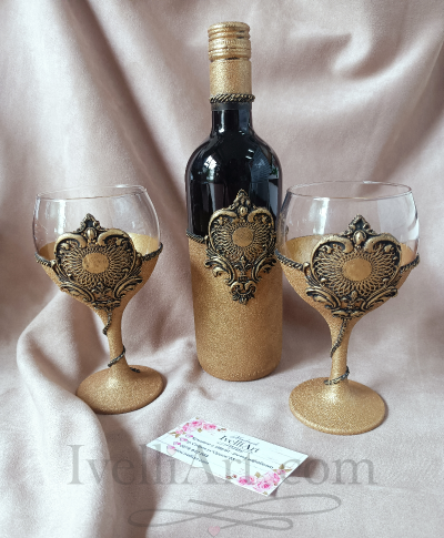  Луксозен винен сет подарък за Кръстници DeLuxe 