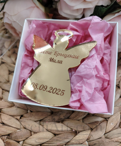 Златно ангелче с магнит  подаръци за гости